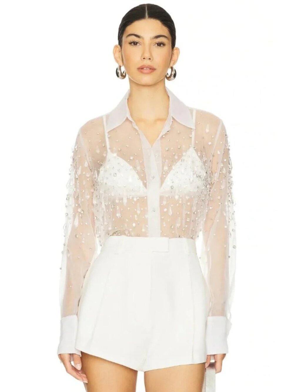 NWT Retrofete Aubriella Embellished Shirt